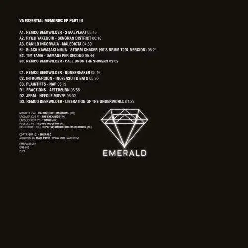 EMERALD012_back Essential Memories EP Part III