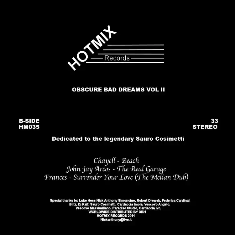 HM035-BACKCOVER Obscure Bad Dreams Vol II