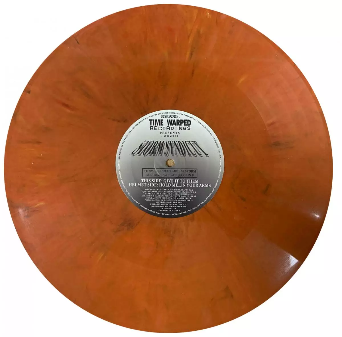 Hold Me In Your Arms Orange Marbled