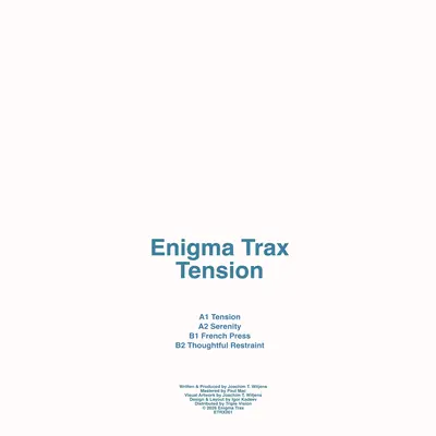 Enigma Trax – Enigma Trax – Tension vinyl cover